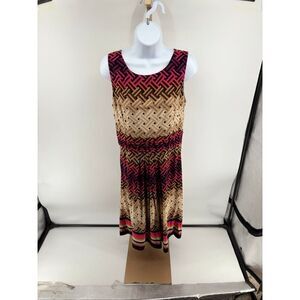 Eliza J Geometric Print Sleeveless Dress Size 10